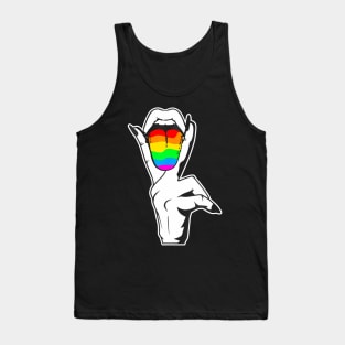 Gay Pride LGBT Lesbian Tongue Tank Top